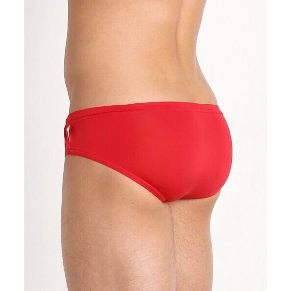 N2N Bodywear Catalina Bold Sport Swim Brief Red - Small - Picture 2 of 4